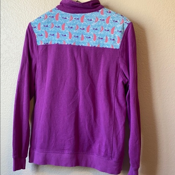 Simply Southern Quarter Zip Sweater Purple size Small - Picture 7 of 8